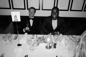 Hugh Skinner and Ncuti-Gatwa at the Dunhill pre-BAFTA party