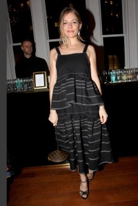 Sienna MillerIlene Joy Jewelry Collection Launch, Fall Winter 2019, New York Fashion Week, USA - 05 Feb 2019Wearing Proenza Schouler Same Outfit as catwalk model *9878509ak