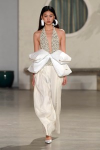 Model on the catwalk