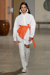 Model on the catwalk