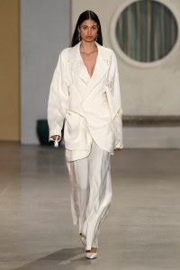 Model on the catwalk