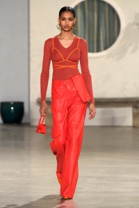 Model on the catwalk