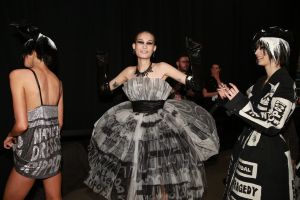Backstage at Jeremy Scott RTW Fall 2019