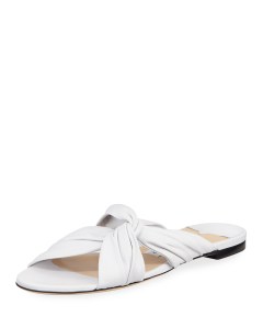Jimmy Choo Flat Lela Twisted Leather Slide