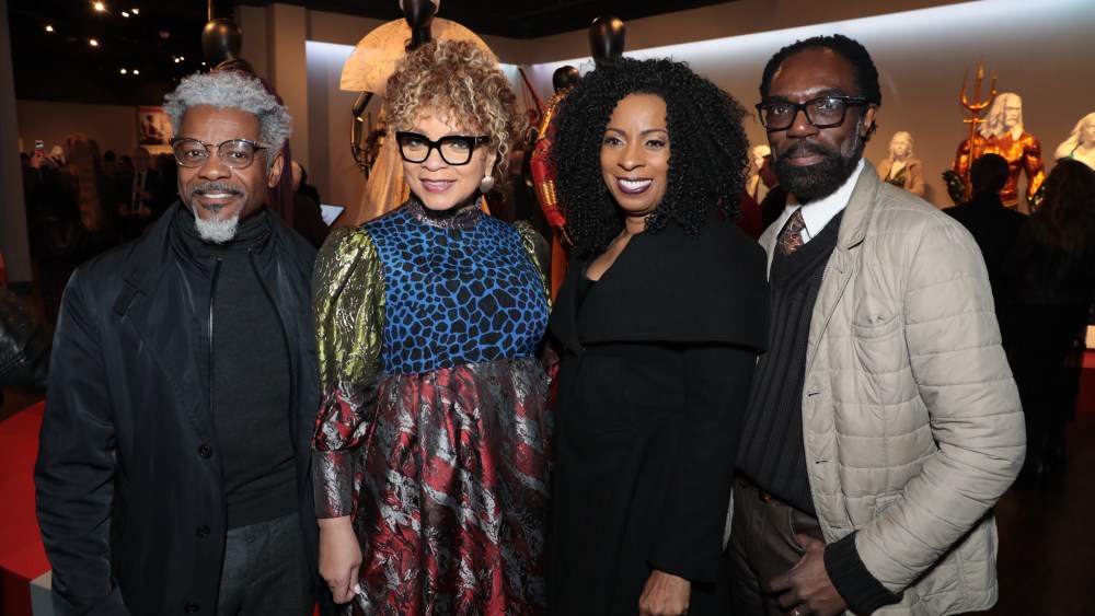 TJ Walker, Founder of Cross Colours, Ruth Carter, 2019 Academy Award nominated Costume Designer for ÒBlack PantherÓ, Angela Dean, Fashion Designer and FIDM Alumna and Kevan Hall, FIDM Alumnus and Fashion Designer at the 27th Annual "Art of Motion Picture Costume Design" exhibition, FIDM Museum, Fashion Institute of Design & Merchandising, Los Angeles. The exhibition is free to the public, Tuesday, February 5, through Friday, April 12, 2019, 10:00 a.m. - 5:00 p.m. (Photo: Alex J. Berliner/ABImages)