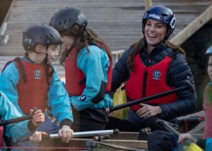 Catherine Duchess of Cambridge at Roscor Youth Village, Co Fermanagh
Prince William and Catherine Duchess of Cambridge visit to Northern Ireland - 27 Feb 2019
Run by the charity Extern, Roscor Youth Village is a residential activity centre for children referred to the charity by social workers or the Department of Justice.  The Duke and Duchess  talked to the children about their experiences and joined in with some of the activities and experience the positive benefits of access to the outdoors, nature and sport.