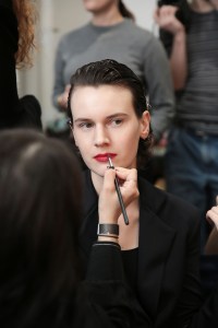 Backstage at Helmut Lang RTW Fall 2019