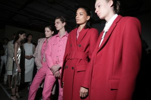 Backstage at Helmut Lang RTW Fall 2019