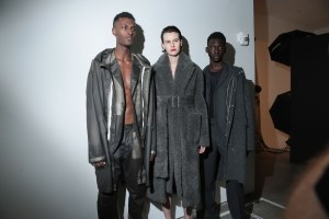 Backstage at Helmut Lang RTW Fall 2019
