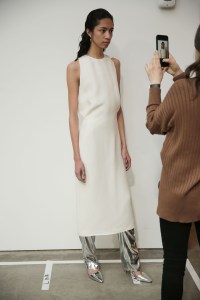 Backstage at Helmut Lang RTW Fall 2019