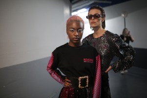 Backstage at Koche RTW Fall 2019
