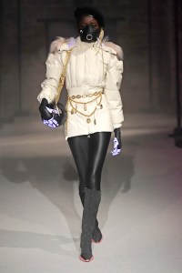 Model on the catwalk
