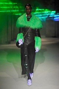Model on the catwalk