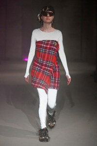 Model on the catwalk
