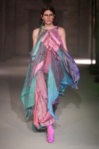 Model on the catwalk