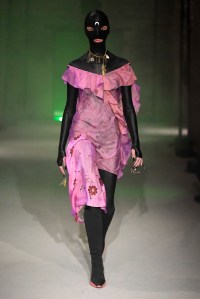 Model on the catwalk