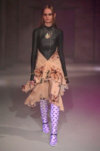Model on the catwalk