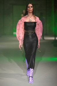 Model on the catwalk