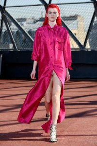 Model on the catwalk