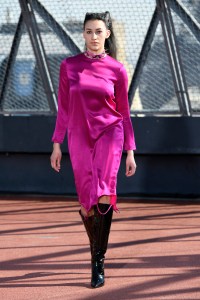 Model on the catwalk
