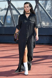 Model on the catwalk