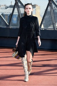 Model on the catwalk