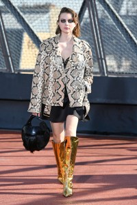 Model on the catwalk