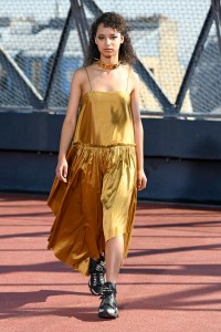 Model on the catwalk