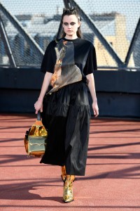 Model on the catwalk
