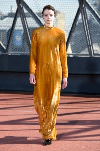 Model on the catwalk