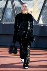 Model on the catwalk