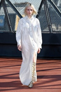 Model on the catwalk