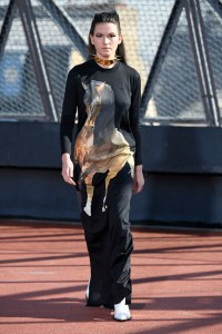 Model on the catwalk