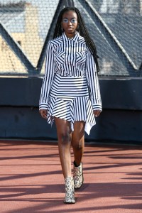 Model on the catwalk