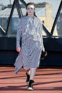 Model on the catwalk