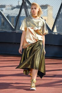 Model on the catwalk