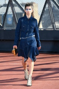 Model on the catwalk