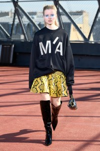 Model on the catwalk