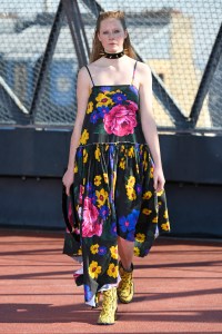 Model on the catwalk
