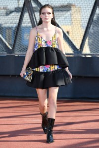 Model on the catwalk