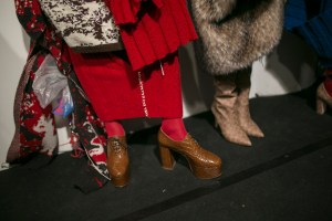 Backstage at Matty Bovan RTW Fall 2019
