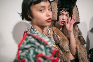 Backstage at Matty Bovan RTW Fall 2019