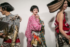 Backstage at Matty Bovan RTW Fall 2019