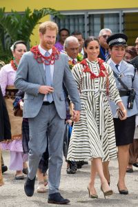 Prince Harry and Meghan Duchess of Sussex attend an exhibition at the Fa'onelua Centre in Nuku'alofa celebrating Tongan handicrafts and products
Prince Harry and Meghan Duchess of Sussex tour of Tonga - 26 Oct 2018
Prince Harry and Meghan Duchess of Sussex will attend an exhibition with The Princess Angelika and Prince Ata at the Fa'onelua Centre, celebrating Tongan handicrafts and products, including traditional mats and 'tapa' cloth. Their Royal Highnesses will also have the opportunity to meet local Tongan traders and craftsmen