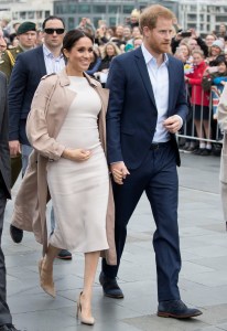 Meghan Duchess of Sussex and Prince Harry on a walkabout in Viaduct Harbour in Auckland
Prince Harry and Meghan Duchess of Sussex tour of New Zealand - 30 Oct 2018