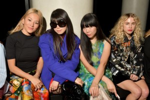 Tiffany Hsu, Leaf Greener, Susie Lau and Courtney Trop in the front row