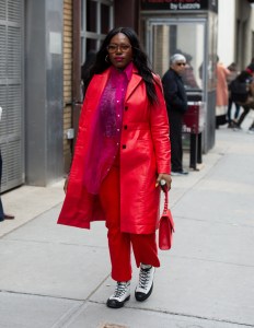 Street style at New York Fashion Week Women's Fall 2019