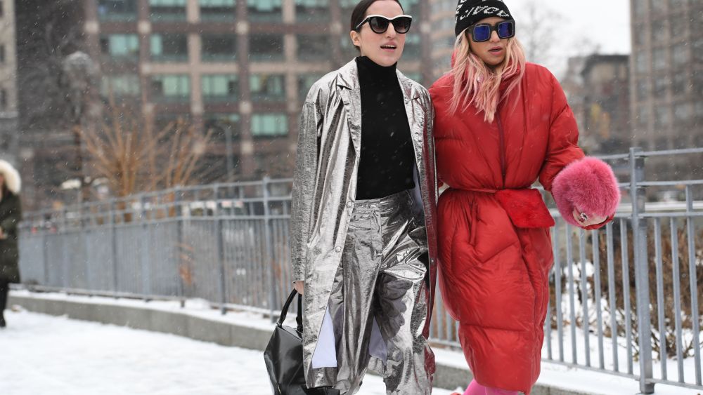 snowy winter fashion at New York fashion week photos