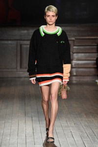 Model on the catwalk