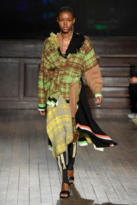 Model on the catwalk